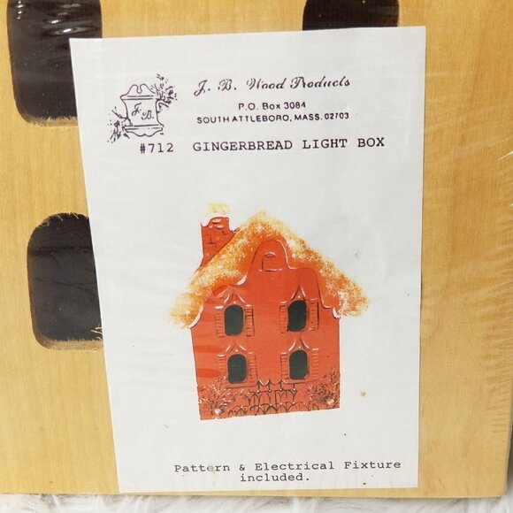 Gingerbread Light Box Unfinished Holiday Christmas - Picture 5 of 6